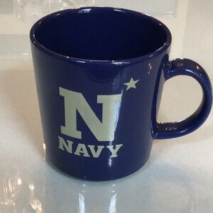 Navy Blue Mug with White Lettering